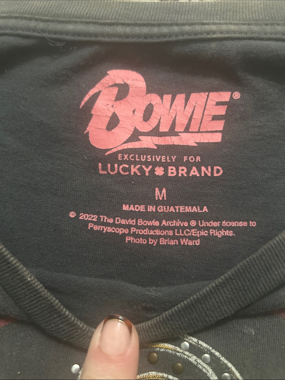 Lucky Brand x David Bowie Embellished T-shirt - Picture 3 of 6